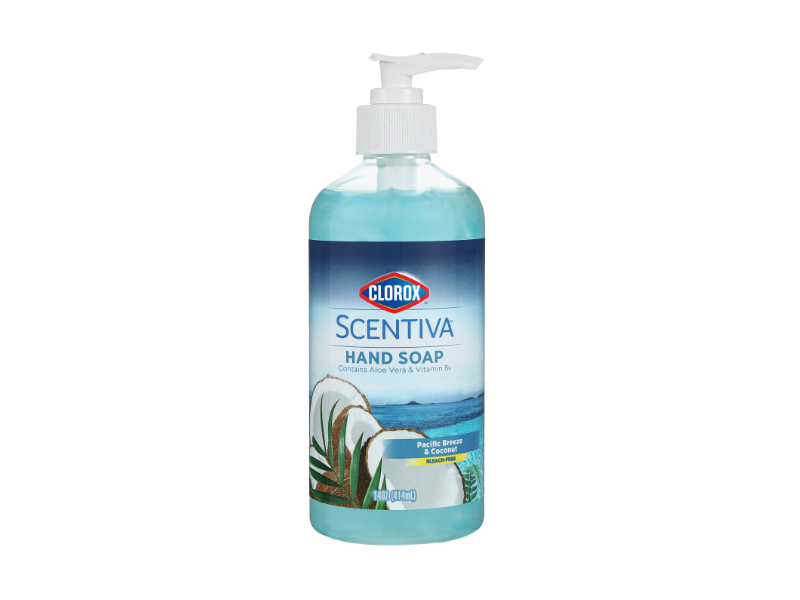 Clorox Scentiva Hand Soap, Pacific Breeze & Coconut, 14 fl oz/414 mL