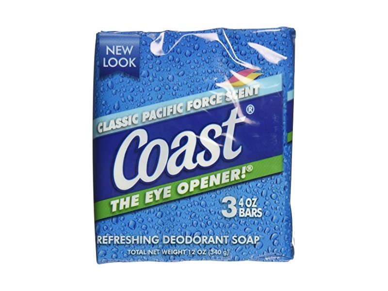 Coast Bath Bars Original Blue 3 Bar Soap, 12 oz