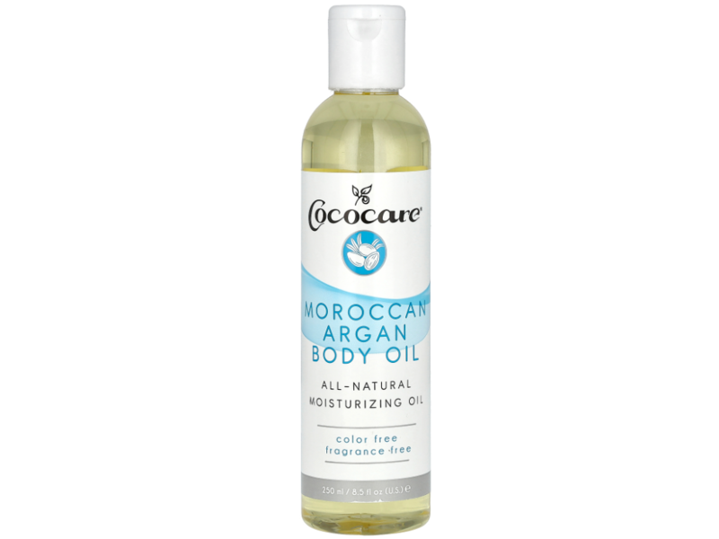Cococare All-Natural Moisturizing Body Oil, Moroccan Argan, 8.5 fl oz/250 mL