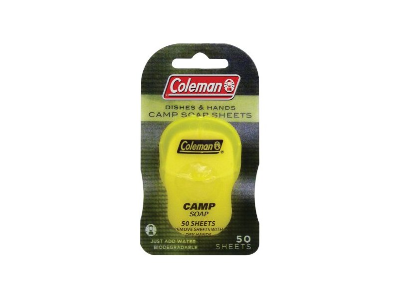 Coleman Dish and Hands Camp Soap Sheets, 50 sheets