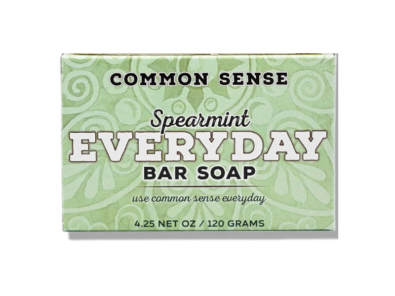 Common Sense Everyday Bar Soap, Spearmint, 4.25 oz/120 g