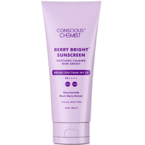 Berry Bright Sunscreen | SPF 50 PA++++ | Radiance Boost, Non-greasy