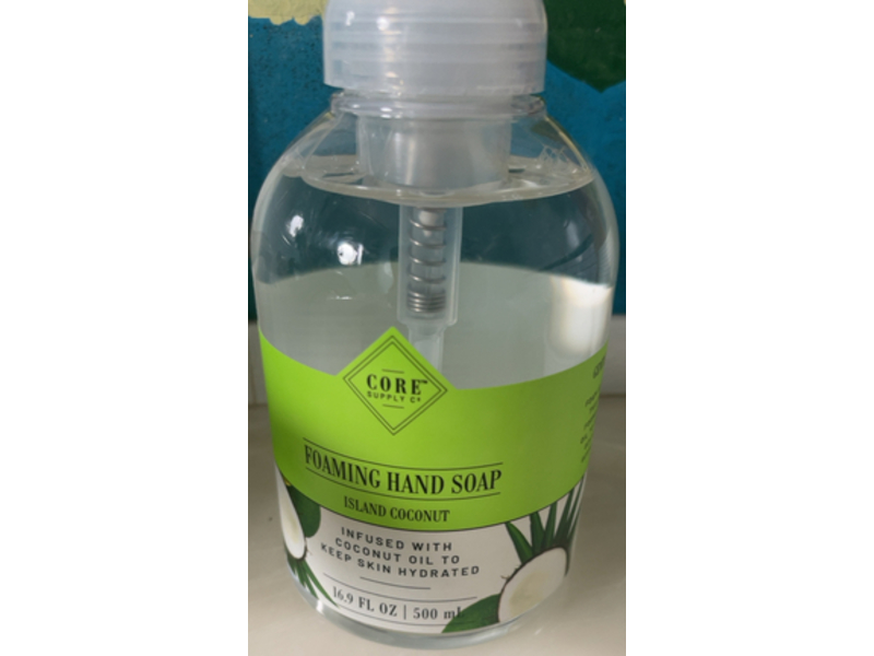 Core Supply Co Foaming Hand Soap, Island Coconut, 16.9 fl oz/500 mL