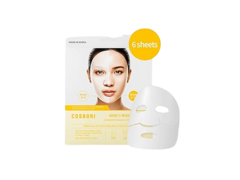 Cosnori Hydrogel Mask, Vitamin C, 0.98 fl oz/28 g, 6 Count, Pack Of 6