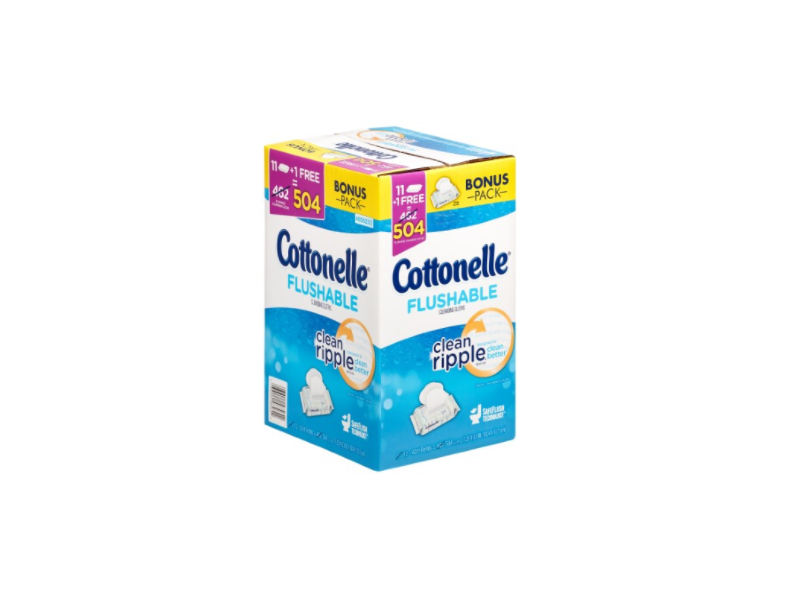 Cottonelle Flushable Cleansing Cloths, 504 count