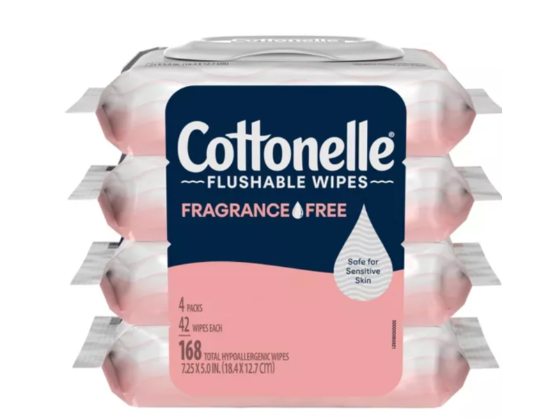 Cottonelle Flushable Wipes, 4 Count