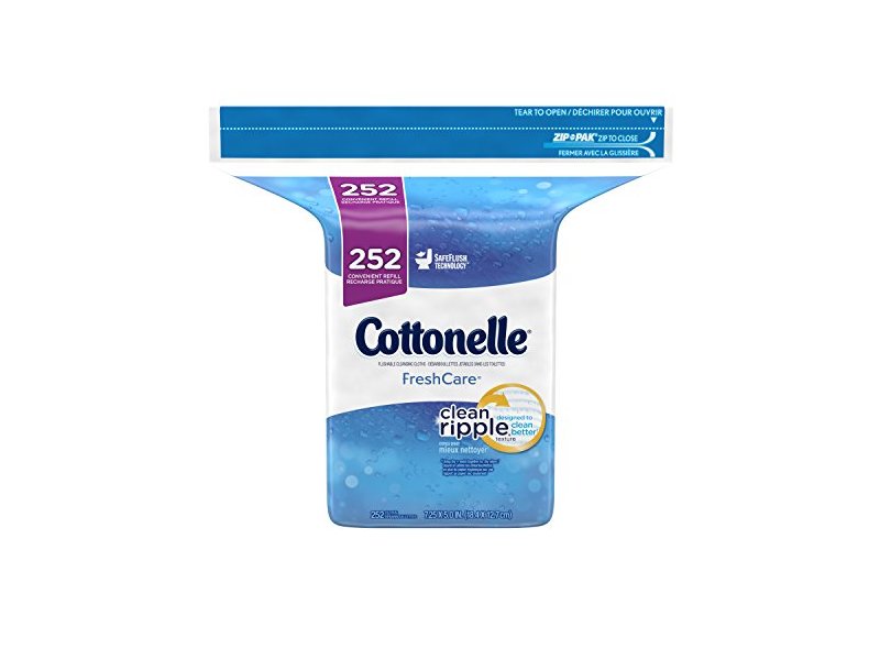 Cottonelle Fresh Care Flushable Cleansing Cloths, 252 Count