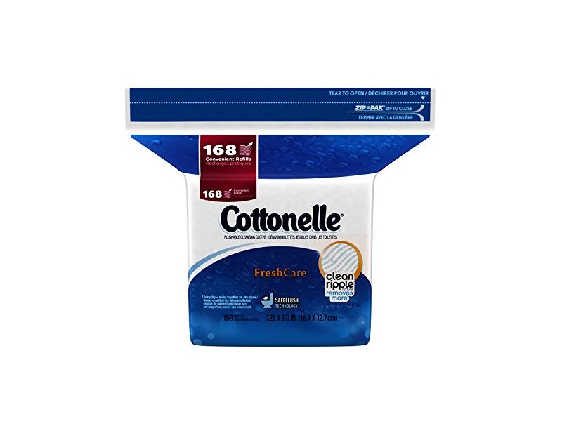 Cottonelle Fresh Care Flushable Moist Wipes Refill, 168ct