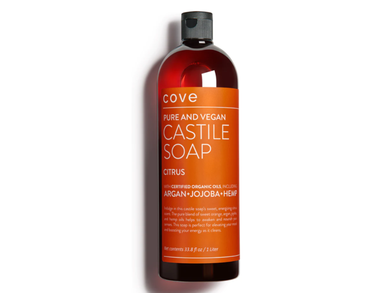 Cove Castile Soap, Citrus, 33.8 fl oz/1 L