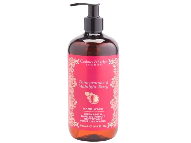 Crabtree & Evelyn Hand Wash, Pomegranate & Midnight Berry, 16.9 fl oz/500 mL