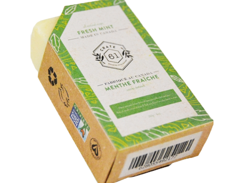 Crate 61 All Natural Soap, Fresh Mint, 4 oz/110 g