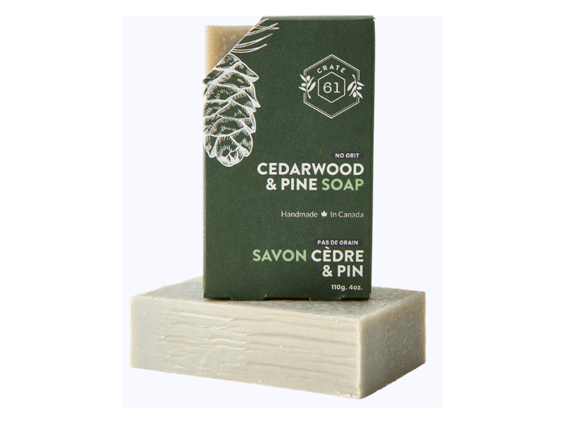 Crate 61 Cedarwood & Pine Soap, 4 oz/110 g, 3 Count