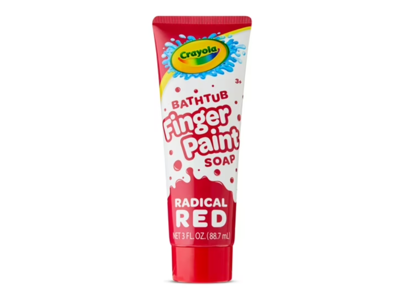 Crayola Bath Tub Finger Paint Soap, Radical Red, 3 fl oz/88.7 mL