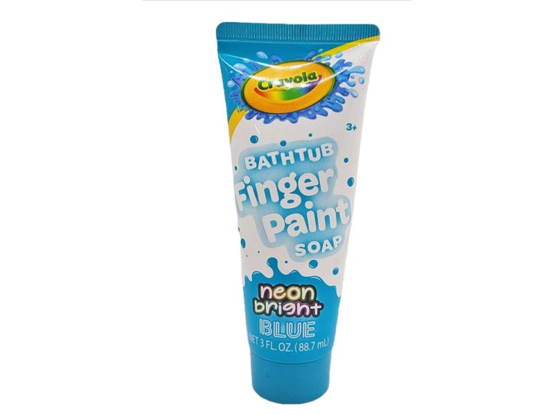 Crayola Bathtub Finger Paint Soap, Neon Bright Blue, 3 fl oz/88.7 mL
