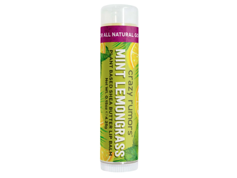 Crazy Rumors Lip Balm, Mint Lemongrass, 0.15 oz/4.25 g