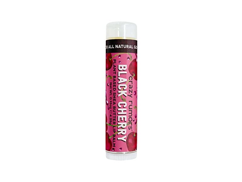 Crazy Rumors Plant Based Shea Butter Lip Balm, Black Cherry, 0.15 oz/4.25 g