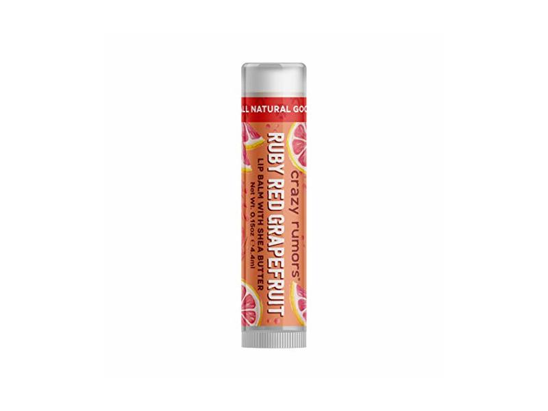 Crazy Rumors Ruby Red Grapefruit Lip Balm with Shea Butter, 0.15 oz/4.4 mL