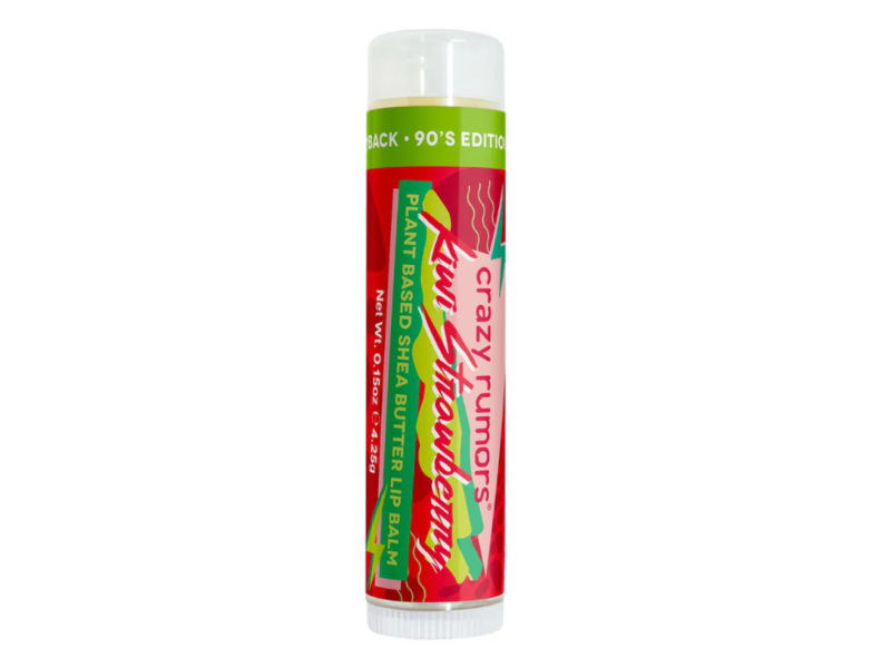 Crazy Rumors Throwback 90's Edition Lip Balm, Kiwi Strawberry, 0.15 oz/4.25 g