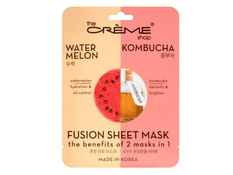 Creme Fusion Sheet Mask, Watermelon & Kombucha, 5 Count