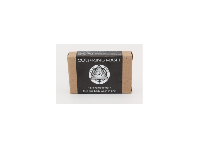 Cult + King Wash - Hair shampoo Bar + face And Body Wash in One, 4 oz/113 g