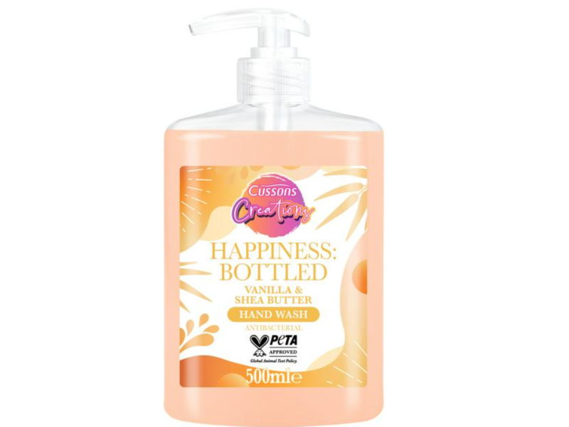 Cussons Creations Happiness Bottled Hand Wash, Vanilla & Shea Butter, 500 mL