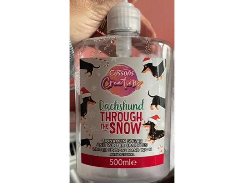 Cussons Dachshund Through The Snow Hand Wash, Cinnamon Sugar & Winter Sparkles, 500 mL