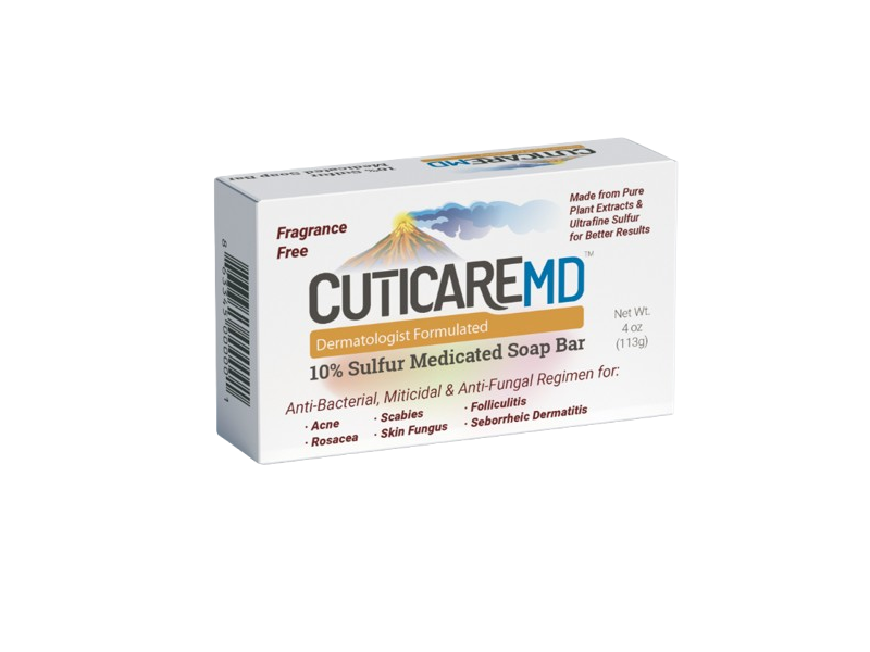 CuticareMD 10% Sulfur Bar Soap, 4 oz/113 g