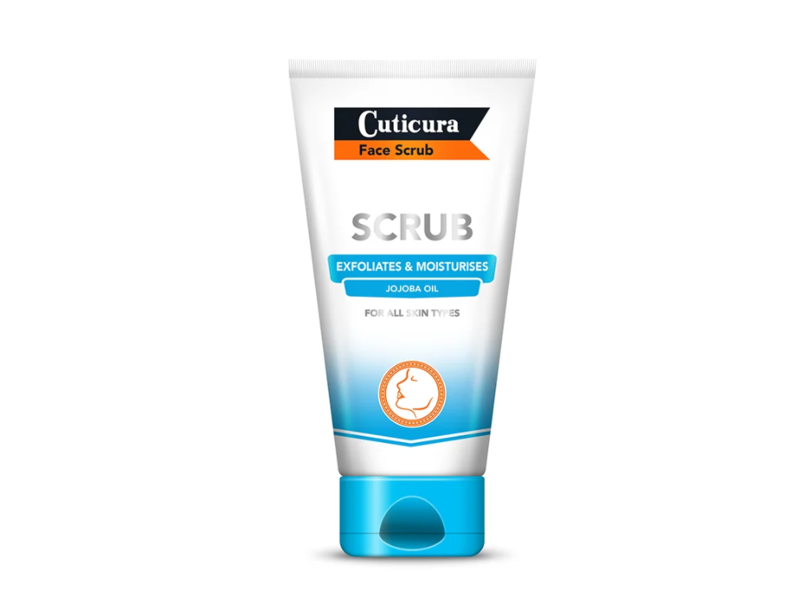 Cuticura Face Scrub Exfoliates & Moisturises, Jojoba Oil, 5.07 fl oz/150 mL