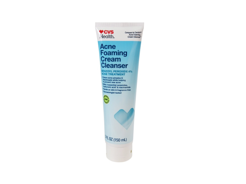 Cvs Health Acne Foaming Cream Cleanser, 5 fl oz/150 mL