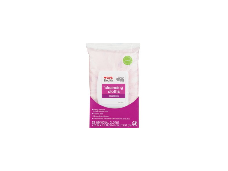 Cvs Health Cleansing Cloths, Sensitive Skin, 32 Individual Clothes