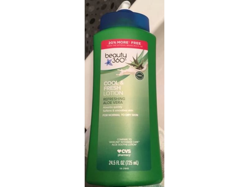 Cvs Pharmacy Beauty 360 Cool & Fresh Lotion, Aloe Vera, 24.5 fl oz/725 mL