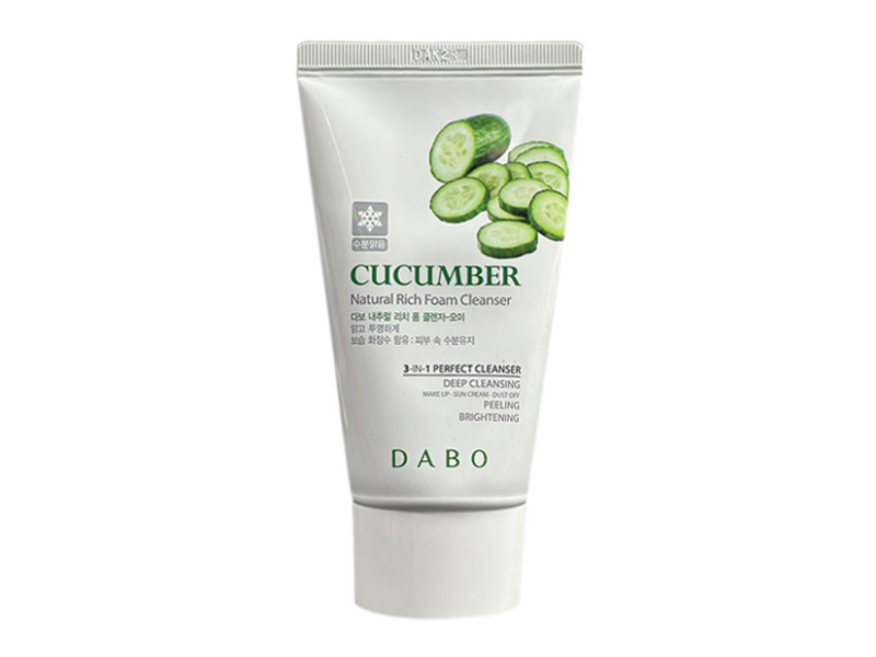 Dabo Natural Rich Foam Cleanser, Cucumber, 60 mL