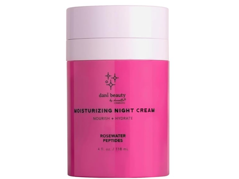 Dani Beauty Moisturizing Night Cream, Rosewater, 4 fl oz/118 mL