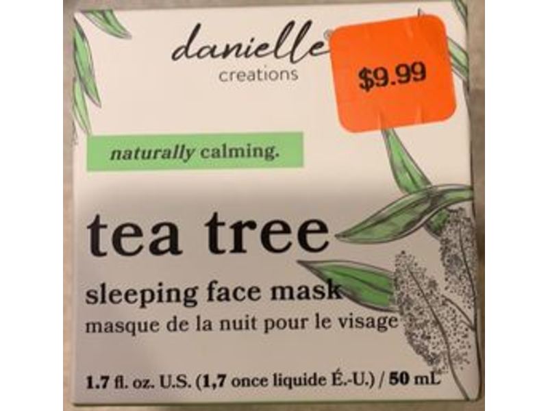 Danielle Creations Tea Tree Sleeping Face Mask, Naturally Calming, 1.7 fl oz/50 mL