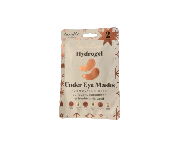Danielle Hydrating Hydrogel Under Eye Mask, Collagen, Cucumber & Hyaluronic Acid, 0.1 oz/2.7 g, 2 Pairs