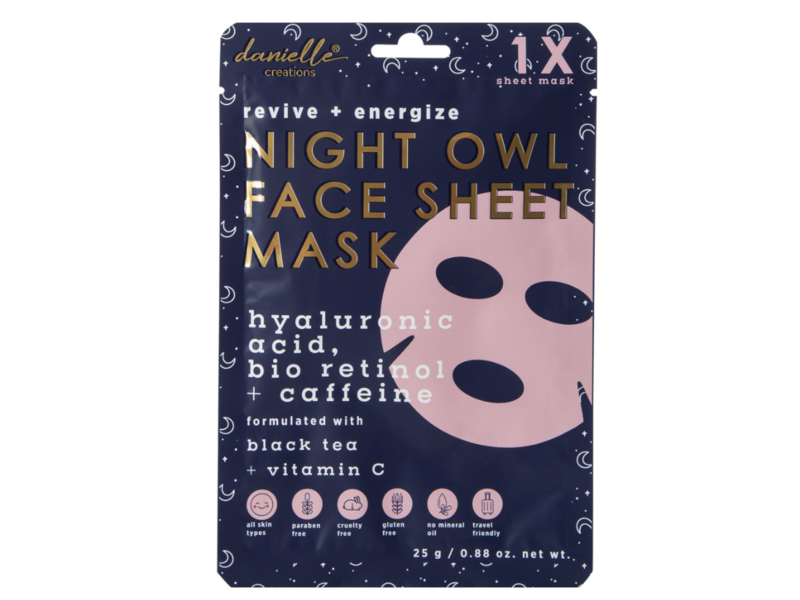 Danielle Night Owl Face Mask, Black Tea + Vitamin C, 0.88 oz/25 g