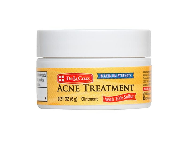 De La Cruz Acne Treatment Ointment, Maximum Strength, 0.21 oz/6 g