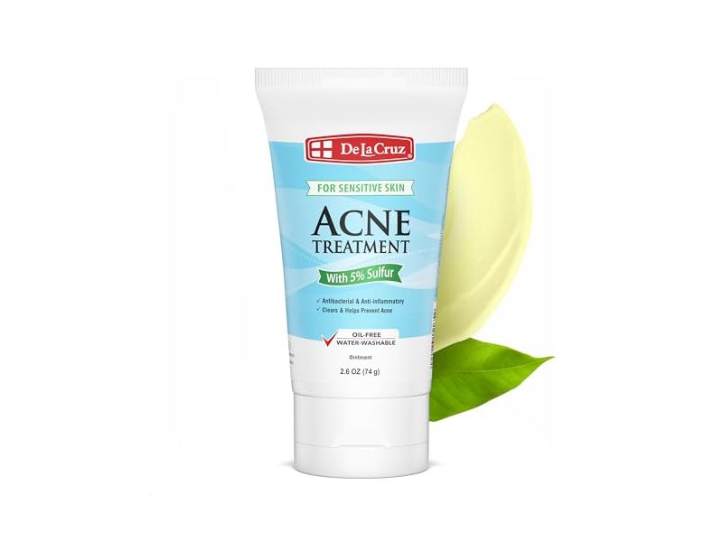 De La Cruz Acne Treatment Ointment, Sulfur, 2.6 oz/74 g