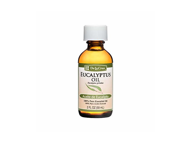 De La Cruz Pure Eucalyptus Essential Oil, Steam Distilled, Bottled in USA, 2 FL. OZ.