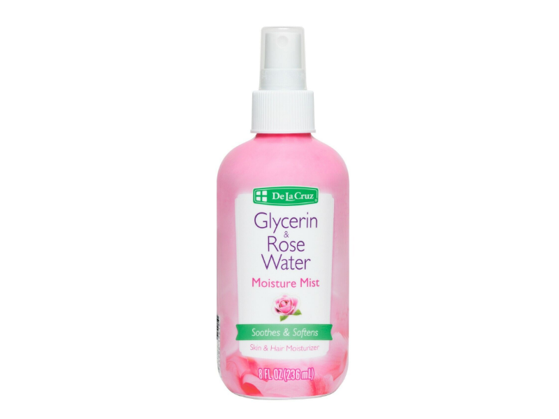 De La Cruz Soothes & Softens Moisture Mist, Glycerin & Rose Water, 8 fl oz/236 mL