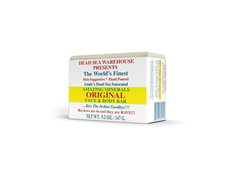 Dead Sea Warehouse Amazing Minerals Face & Body Bar, Original, 5.2 oz/147 g