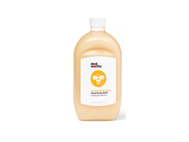 Dealworthy Cleansing & Moisturizing Hand Soap Refill, Vanilla Honey Scent, 50 fl oz/1.47 L