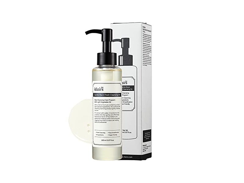 Dear Klairs Gentle Black Fresh Cleansing Oil, 5.07 fl oz/150 mL