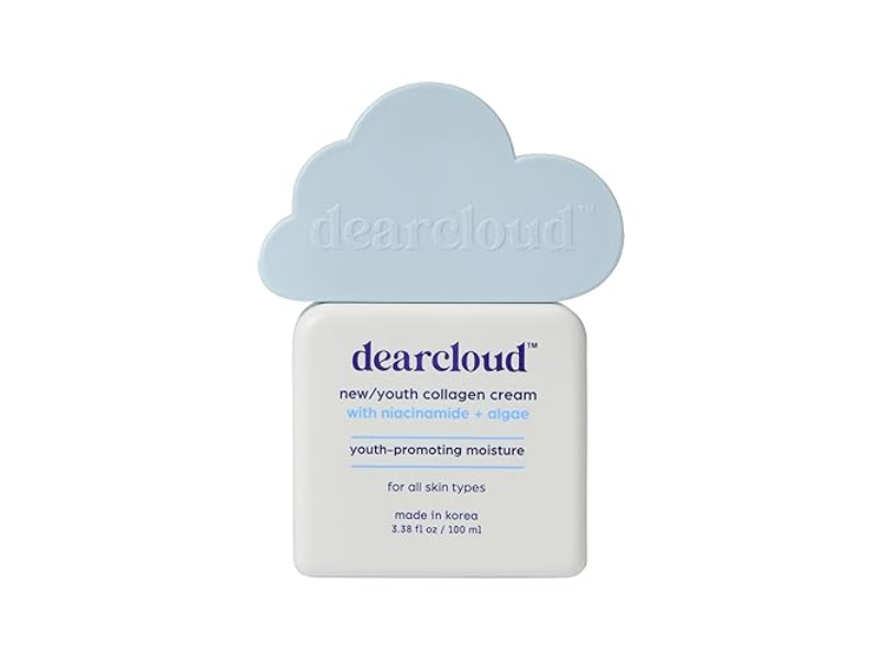 Dearcloud New/Youth Collagen Cream, Niacinamide + Algae, 3.38 fl oz/100 mL