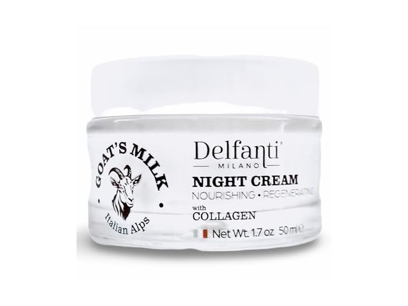 Delfanti Milano Goat Milk Night Cream with Collagen, 1.7 oz/50 mL