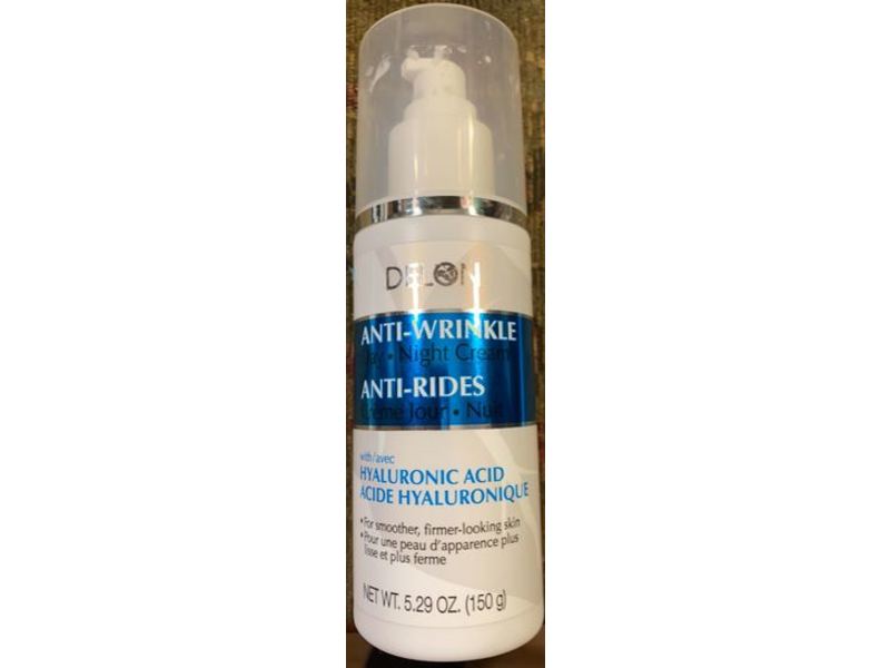 Delon Anti Wrinkle Day Night Cream, Hyaluronic Acid, 5.29 oz/150 g