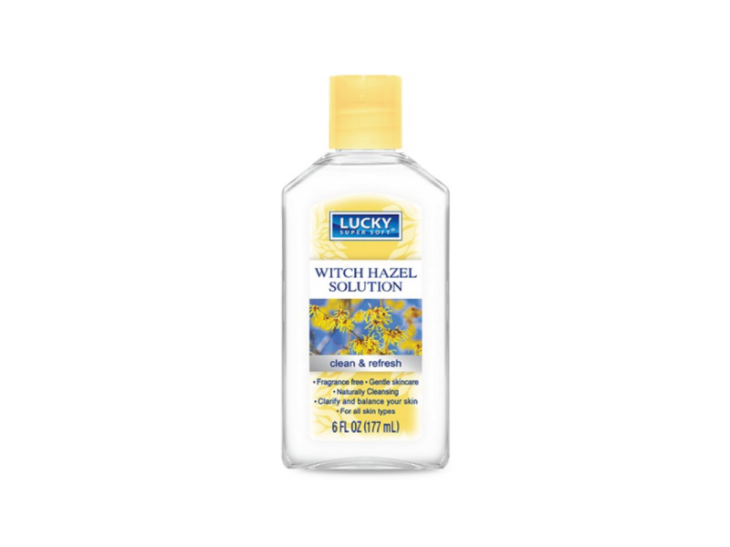 Delta Brands Lucky Super Soft Witch Hazel Solution, Clean & Refresh, 6 fl oz/177 mL