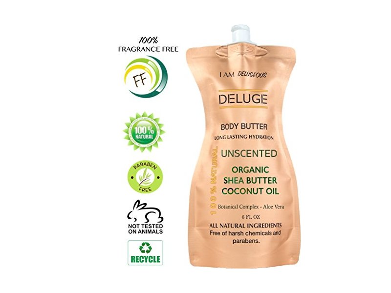 Deluge Body Butter with Organic Shea Butter, Coconut Oil, Aloe Vera and Vitamin E