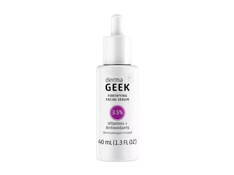 Derma Geek Fortifying Facial Serum, 3.5% Vitamins + Antioxidants, 1.3 fl oz/40 mL