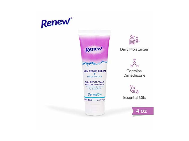Dermarite Industries Renew Skin Repair Cream Plus Essential Oils, 4 oz.